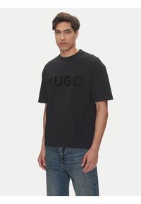 Hugo - HUGO T-Shirt Dinkee 50525765 Czarny Oversize. Kolor: czarny. Materiał: bawełna #1
