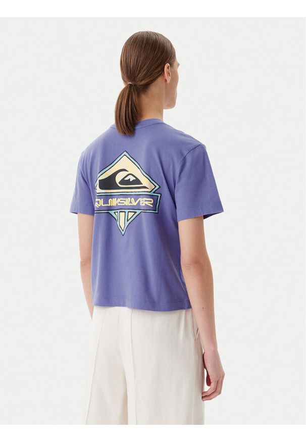 Quiksilver T-Shirt EQWZT03181 Fioletowy. Kolor: fioletowy. Materiał: bawełna