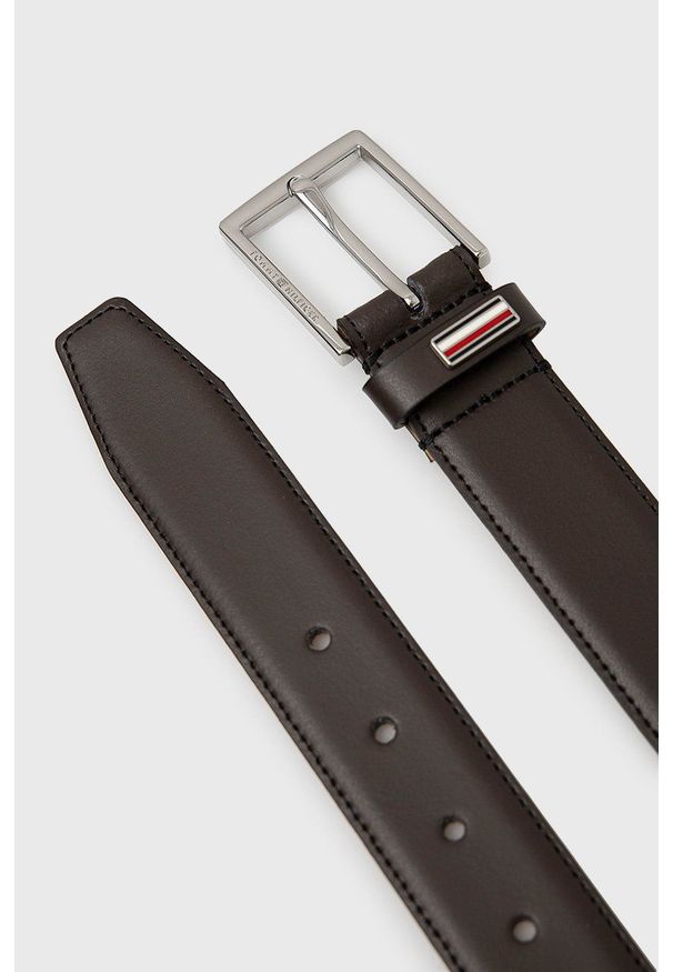 TOMMY HILFIGER - Tommy Hilfiger pasek skórzany BUSINESS 3.5 męski kolor brązowy. Kolor: brązowy. Materiał: skóra