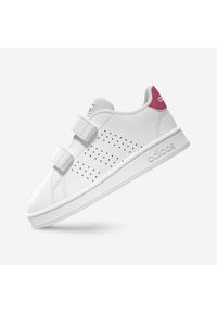 Adidas - Buty sportowe dla dzieci ADIDAS Advantage. Zapięcie: rzepy. Kolor: biały, różowy, wielokolorowy. Materiał: materiał, syntetyk, kauczuk. Szerokość cholewki: normalna. Wzór: paski. Model: Adidas Advantage. Sport: turystyka piesza, tenis