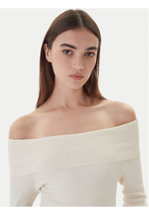 Kontatto Sweter 3M0813C Écru Regular Fit. Materiał: syntetyk