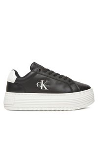 Calvin Klein Jeans Sneakersy Bold Flatf Low Lace Lth YW0YW01878 Czarny. Kolor: czarny. Materiał: skóra #1