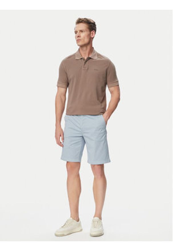 BOSS Szorty materiałowe 50536723 Niebieski jasny Slim Fit. Kolor: niebieski. Materiał: bawełna