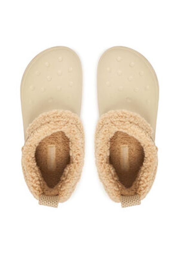 Crocs Klapki Classic Lined Shorty 211380 Écru