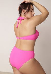 Born2be - Fuksjowe Bikini z Wiązanym Biustonoszem i Figami Kąpielowymi z Wysokim Stanem Kalisea. Stan: podwyższony. Kolekcja: plus size. Kolor: różowy #4