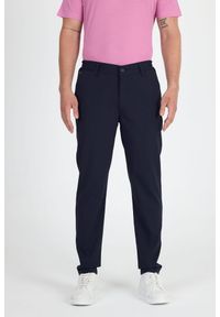 WOOLONA - Spodnie Chino Męskie Merino - Smart & Flex. Kolor: niebieski. Sport: turystyka piesza
