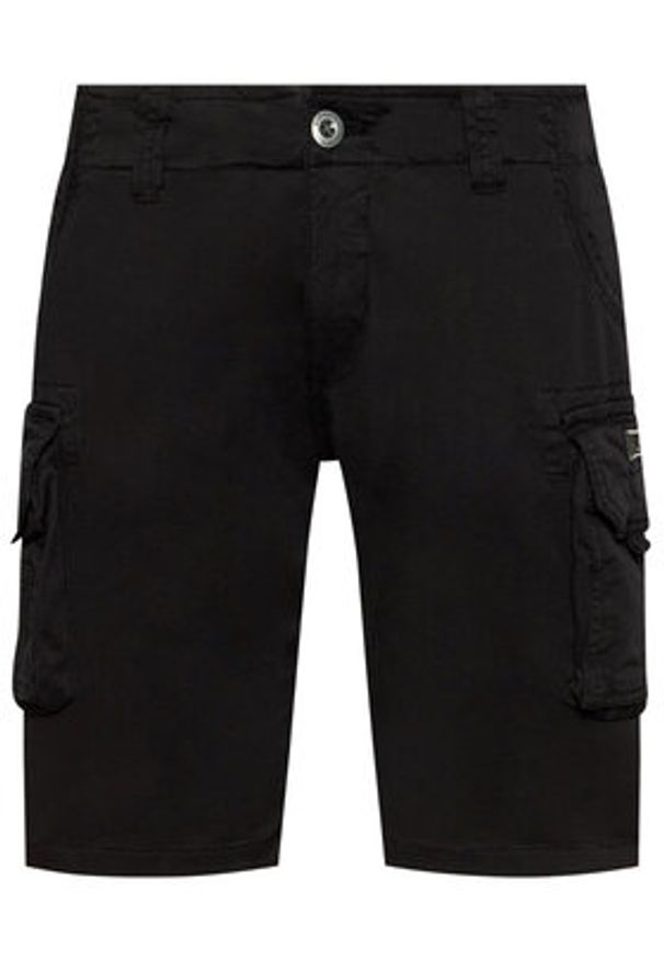 Alpha Industries Szorty materiałowe Crew 176203 Czarny Slim Fit. Kolor: czarny. Materiał: bawełna
