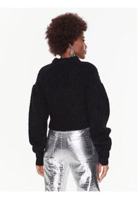ROTATE Sweter Knit Puff-Sleeve RT2286 Czarny Regular Fit. Kolor: czarny. Materiał: wełna #2