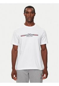 TOMMY HILFIGER - Tommy Hilfiger T-Shirt MW0MW36480 Biały Regular Fit. Kolor: biały. Materiał: bawełna