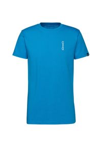 Koszulka bawełniana męska Mammut Massone T-Shirt Quickdraw. Kolor: niebieski. Materiał: bawełna. Sport: taniec, joga i pilates #1