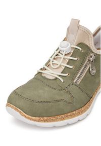 Rieker Sneakersy N42G0-52 Zielony. Kolor: zielony. Materiał: materiał #5