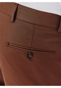 Pako Lorente - PAKO LORENTE – Brązowe męskie spodnie garniturowe. Kolor: brązowy. Materiał: poliester, elastan, wiskoza. Wzór: gładki. Styl: elegancki #4