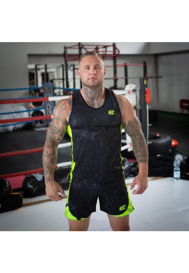 Koszulka sportowa bez rękawów męska Tank top EXTREME HOBBY NEO. Kolor: zielony. Materiał: poliester, elastan. Długość rękawa: bez rękawów. Styl: sportowy