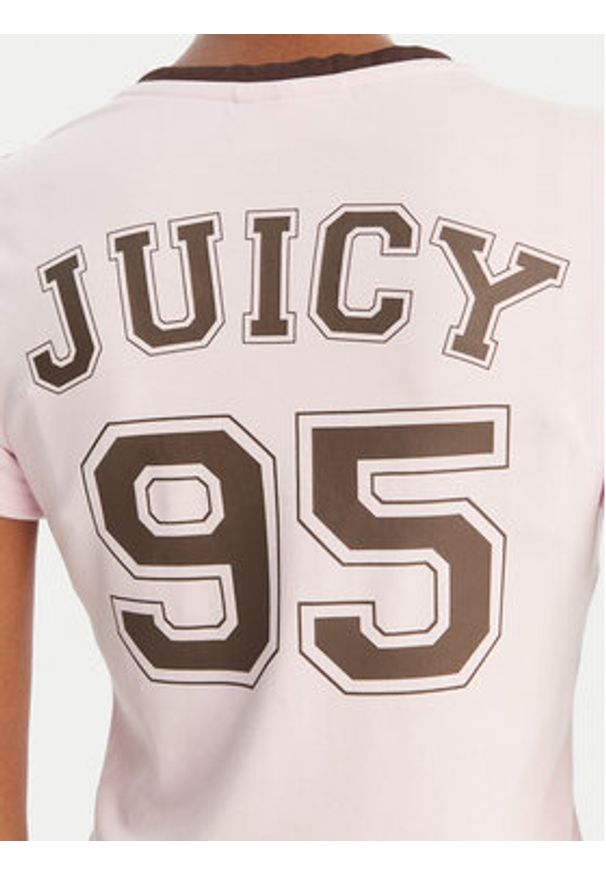 Juicy Couture T-Shirt Juicy Wag JCWCT126319 Różowy Slim Fit. Kolor: różowy