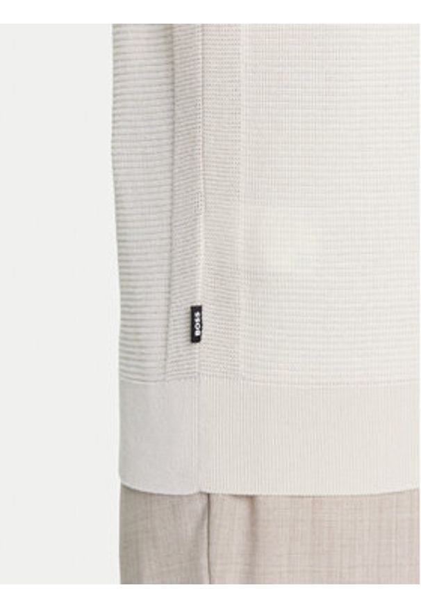 BOSS Polo H-Iannotti 50543148 Beżowy Regular Fit. Typ kołnierza: polo. Kolor: beżowy. Materiał: bawełna