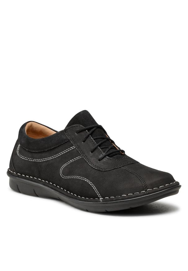 Półbuty Lasocki EGRI-05 Black. Kolor: czarny. Materiał: skóra, nubuk