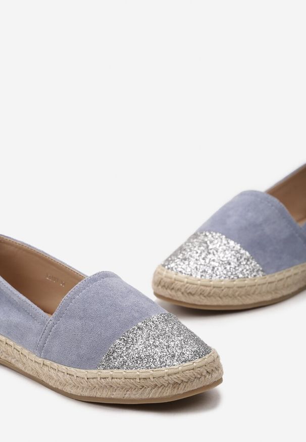 Born2be - Niebieskie Espadryle Nysalenia. Nosek buta: okrągły. Zapięcie: bez zapięcia. Kolor: niebieski. Szerokość cholewki: normalna. Obcas: na platformie