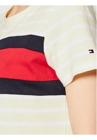 TOMMY HILFIGER - Tommy Hilfiger T-Shirt Abo Flag WW0WW32439 Żółty Regular Fit. Kolor: żółty. Materiał: bawełna