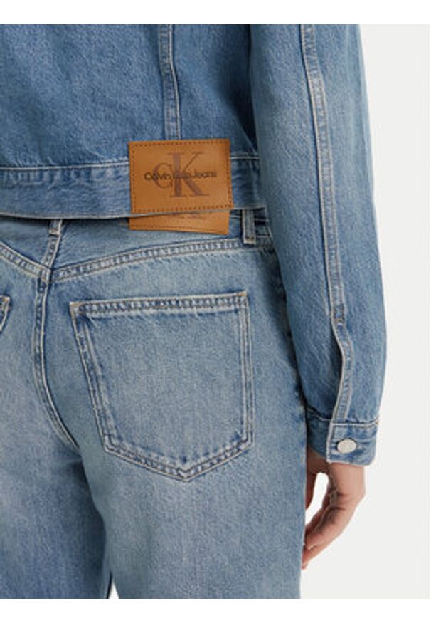 Calvin Klein Jeans Kurtka jeansowa 90's J20J225184 Niebieski Regular Fit. Kolor: niebieski. Materiał: bawełna