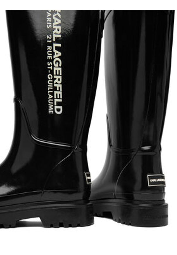Karl Lagerfeld - KARL LAGERFELD Kalosze KL47180S Czarny. Kolor: czarny. Materiał: syntetyk