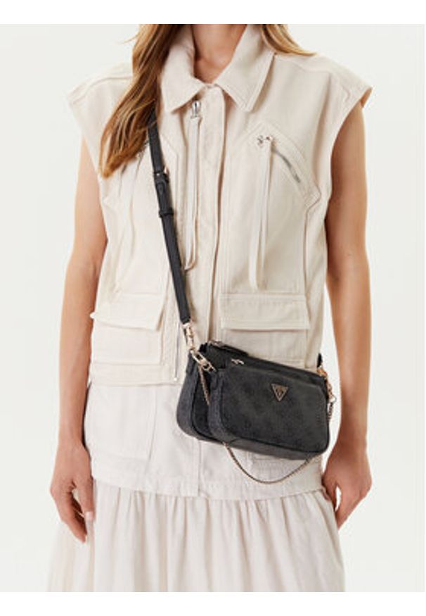 Guess Torebka Noelle II Mini HWBG96 72710 Szary. Kolor: szary. Materiał: skórzane