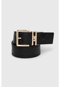 MICHAEL Michael Kors pasek skórzany dwustronny damski kolor czarny. Kolor: czarny. Materiał: skóra #1
