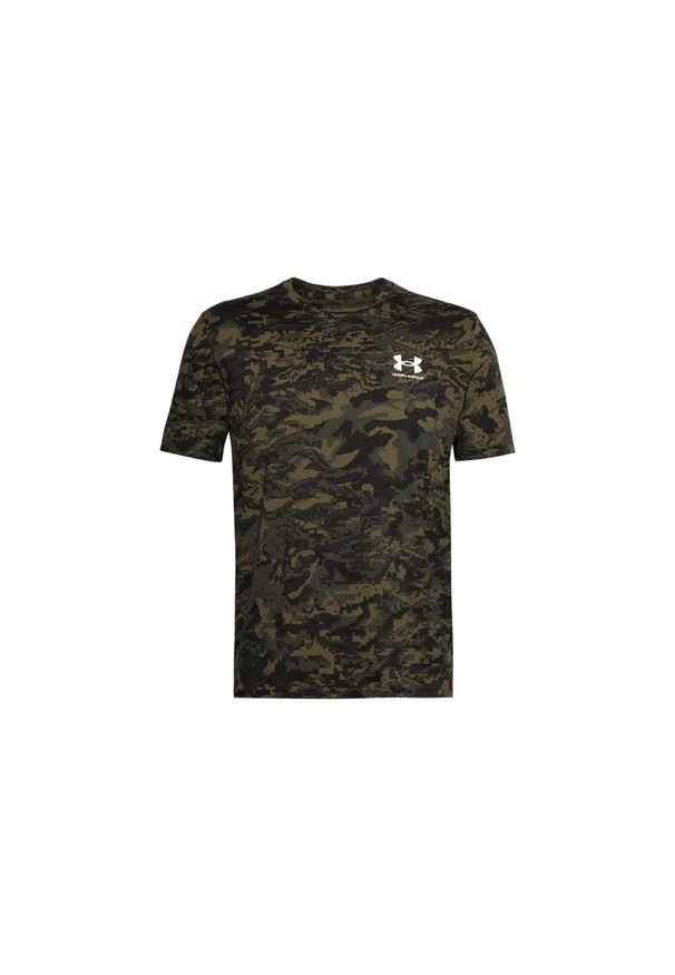 Koszulka treningowa męska Under Armour Abc Camo SS. Kolor: czarny, zielony, biały, wielokolorowy. Materiał: materiał, bawełna. Sport: bieganie