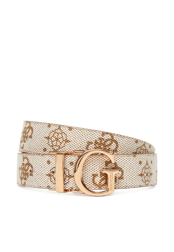 Guess Pasek Damski BW9268 P5330 Biały. Kolor: biały. Materiał: skóra