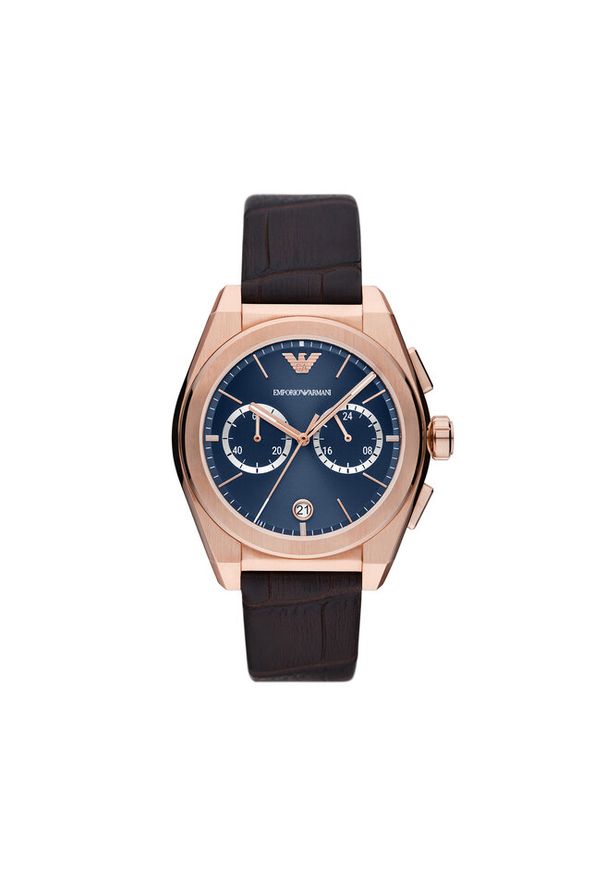 Zegarek Emporio Armani. Kolor: brązowy