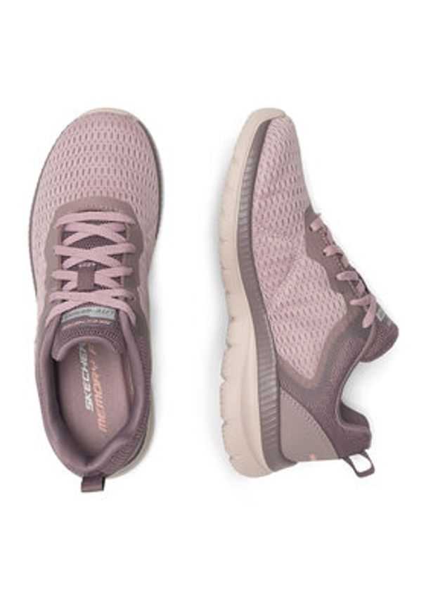 skechers - Skechers Sneakersy BOUNTIFUL 12607 LAV Fioletowy. Kolor: fioletowy. Materiał: materiał