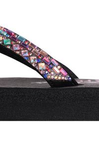 skechers - Skechers Japonki Shine Away 32918/BKMT Czarny. Kolor: czarny. Materiał: materiał #3