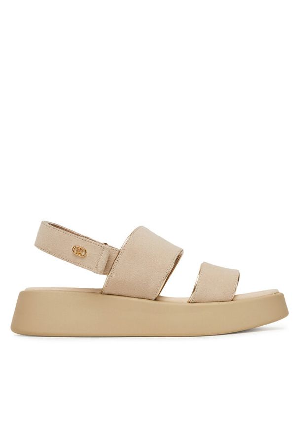 Liu Jo Sandały Amber 01 SA5187 PX002 Beżowy. Kolor: beżowy. Materiał: skóra, zamsz