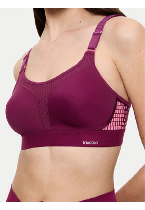 Triumph Biustonosz sportowy Triaction Extreme Lite 10163839 Bordowy. Kolor: czerwony. Materiał: syntetyk
