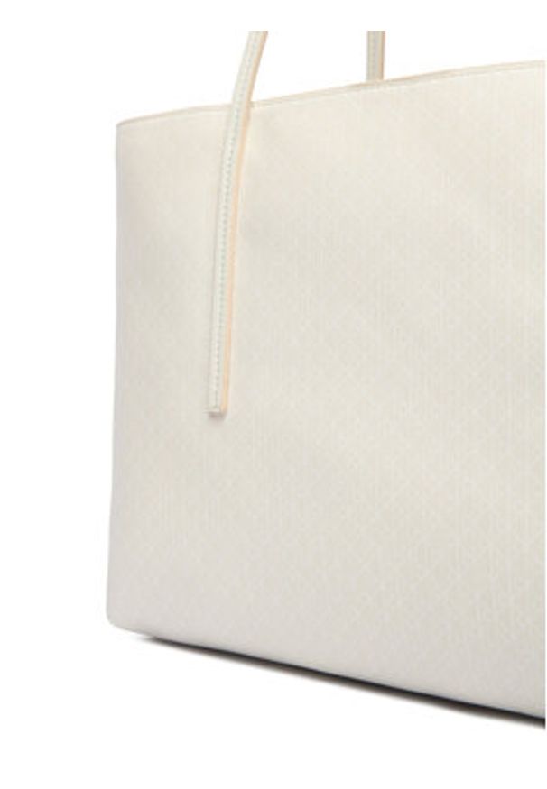 Calvin Klein Torebka Emblem Aop Tote W/ Pouch LV04F3266G Écru. Kolor: kremowy. Materiał: skórzane