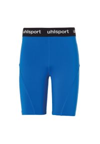 UHLSPORT - Szorty kompresyjne Uhlsport pro Tights. Kolor: niebieski, biały, wielokolorowy. Sport: piłka nożna