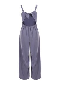 Born2be - Niebieski Kombinezon Damyle. Kolor: niebieski. Materiał: tkanina. Długość rękawa: na ramiączkach. Długość: długie. Wzór: jednolity, gładki #4