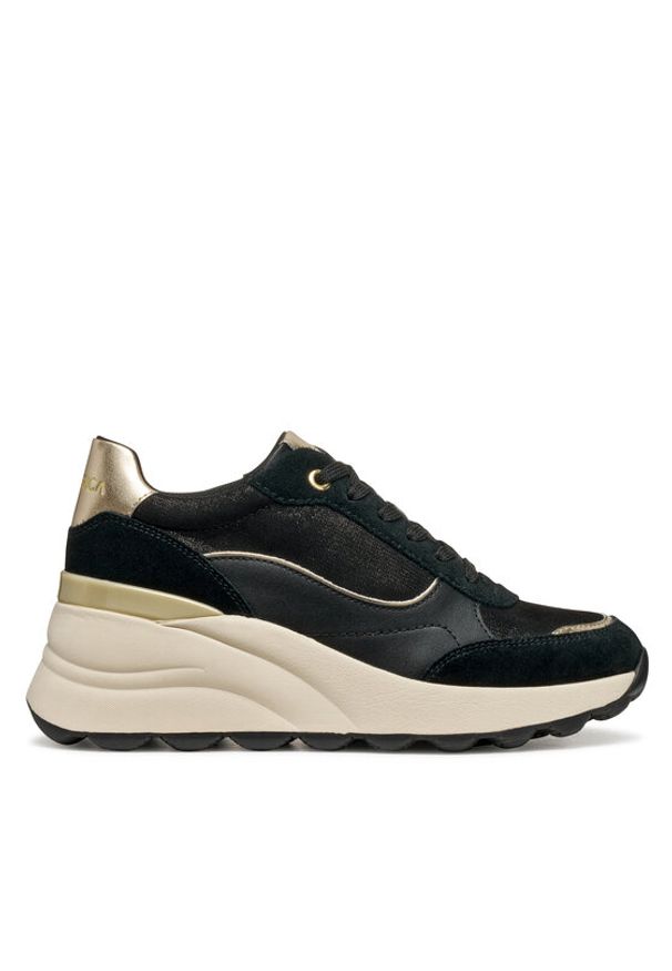 Geox Sneakersy D Spherica Ec13 D45WAA 0MA22 C9999 Czarny. Kolor: czarny. Materiał: zamsz, skóra