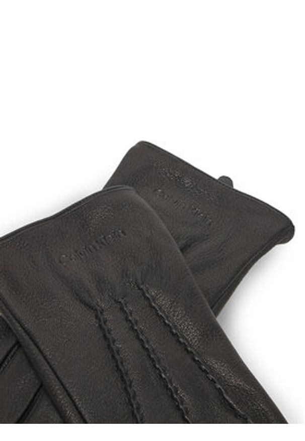 Calvin Klein Rękawiczki Męskie Classic LV04D8034G Czarny. Kolor: czarny. Materiał: skóra