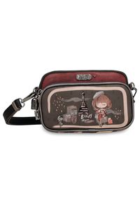 Brązowa Mała Damska Torebka Anekke Mademoiselle. Kolor: brązowy. Wzór: aplikacja. Sezon: lato. Styl: casual #1