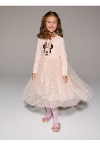 Sinsay - Sukienka z tiulem Minnie Mouse - różowy. Kolor: różowy. Materiał: tiul. Wzór: motyw z bajki #1