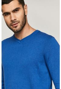medicine - Medicine - Sweter Basic. Okazja: na co dzień. Kolor: niebieski. Materiał: bawełna, dzianina. Długość rękawa: długi rękaw. Długość: długie. Wzór: gładki. Styl: casual #5