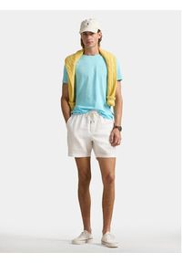 Polo Ralph Lauren T-Shirt 710671438407 Błękitny Slim Fit. Typ kołnierza: polo. Kolor: niebieski. Materiał: bawełna #3