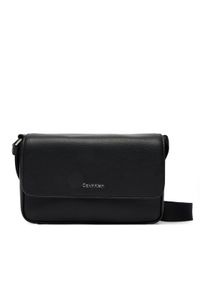 Calvin Klein Torebka Raised Small Flap Messenger LV04D3327G Czarny. Kolor: czarny. Materiał: skórzane #1
