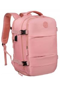 Plecak podróżny Peterson PTN 23026 różowy. Kolor: różowy. Materiał: poliester. Styl: casual