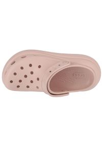 Klapki Crocs Classic Crush Clog 207521-6UR różowe. Okazja: na spacer, na plażę. Kolor: różowy. Materiał: materiał. Styl: elegancki #2