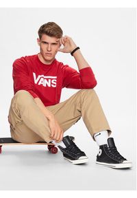 Vans Bluza Mn Vans Classic Ls VN000K6H Czerwony Classic Fit. Kolor: czerwony. Materiał: bawełna #3