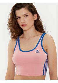 Adidas - adidas Top adicolor 3-Stripes JP2293 Różowy Slim Fit. Kolor: różowy. Materiał: bawełna #5