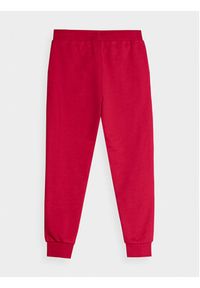 4f - 4F Spodnie dresowe 4FJAW23TTROM410 Czerwony Regular Fit. Kolor: czerwony. Materiał: bawełna