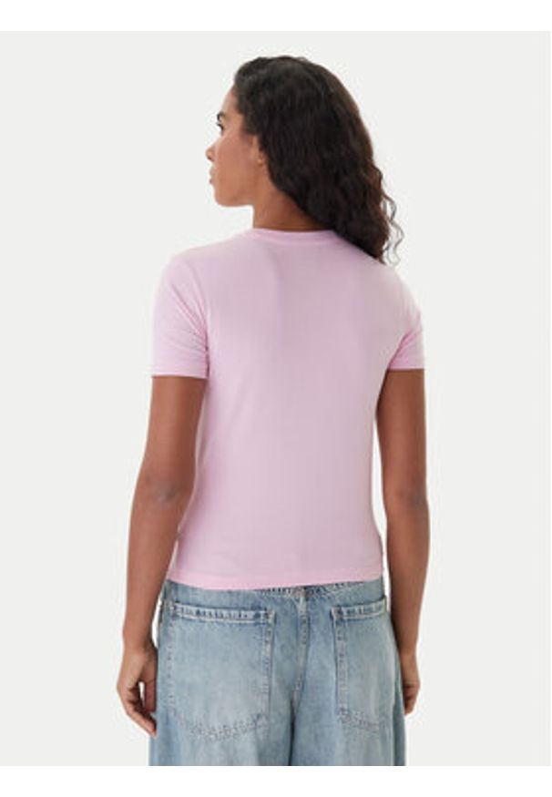 Guess Jeans T-Shirt W6RI15 J1314 Różowy Regular Fit. Kolor: różowy. Materiał: bawełna