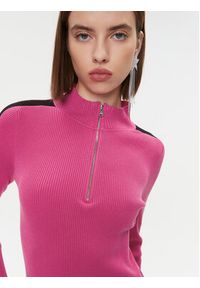 DKNY Sweter P3MSAJ71 Różowy Regular Fit. Kolor: różowy. Materiał: wiskoza